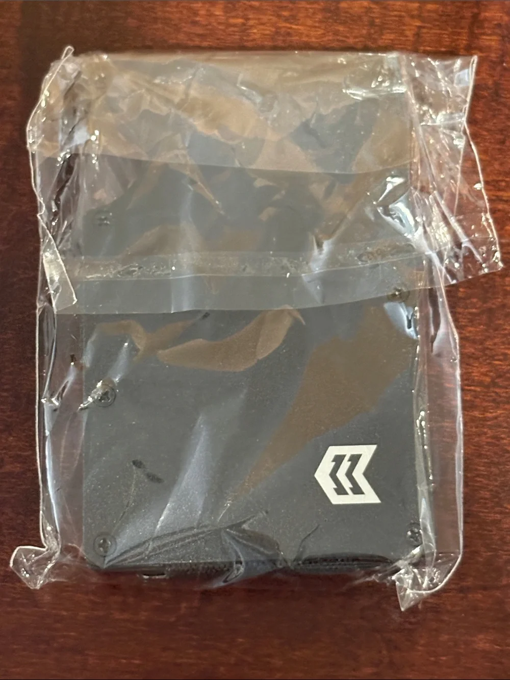 Mission Made Tactical Slim Black Metal Wallet and Money Clip with Logo